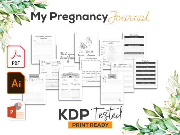 Download My Pregnancy Journal Log KDP Interior - Journal Collection