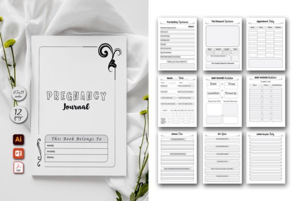 Download My Pregnancy Journal Log | KDP Interior - Journal Collection