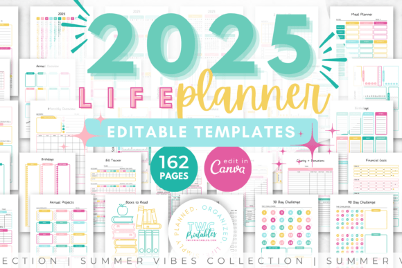 Download 2025 Planner Canva Templates | SUMMER - Planner canva templates Collection