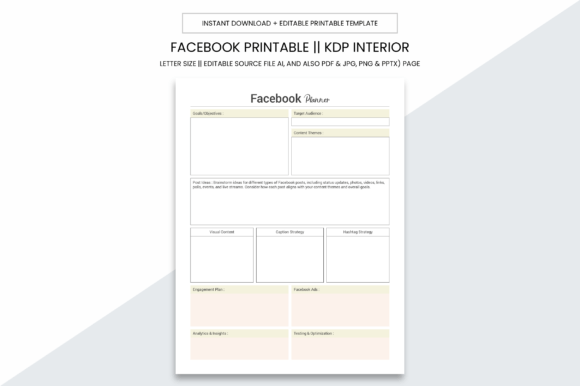 Download Facebook Planner Kdp Interior Printable - Printable Collection