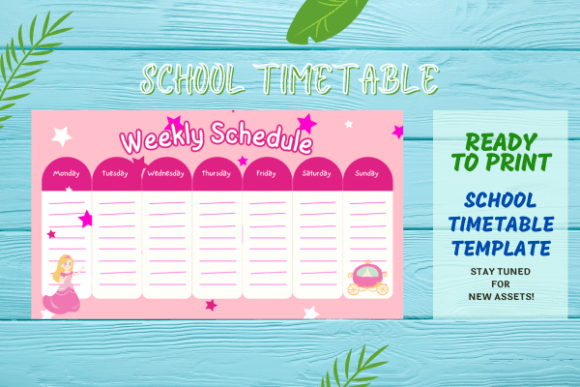 Download Princess Theme Weekly Schedule Template - Premium Resources
