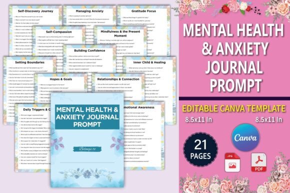 Download Mental Health &amp; Anxiety Journal Prompt - Journal Collection