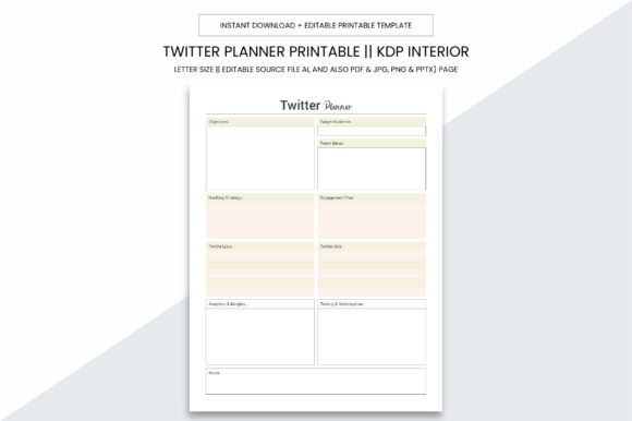 Download Twitter Planner Kdp Interior Printable - Printable Collection