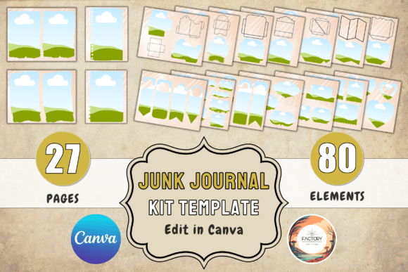 Download Junk Journal Template Canva Journal Page - Journal Collection