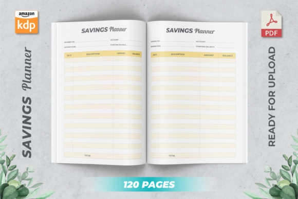 Download Savings Tracker KDP Interior Printable - Printable Collection