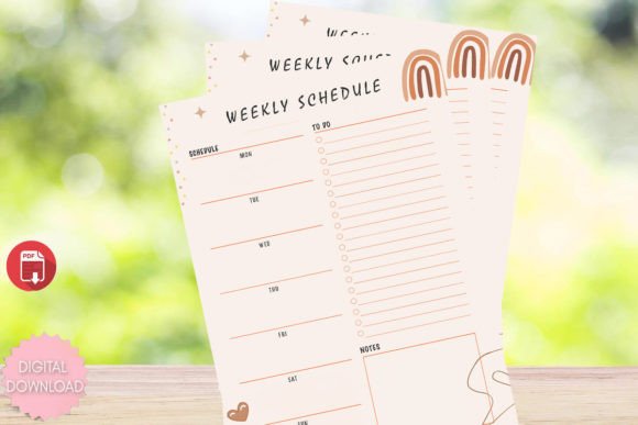 Download Boho Weekly Schedule Template Printable - Premium Resources