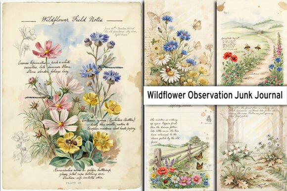Download Wildflower Observation Junk Journal Page - Journal Collection