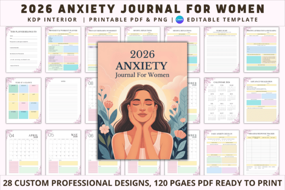Download 2026 Anxiety Journal for Women - Journal Collection