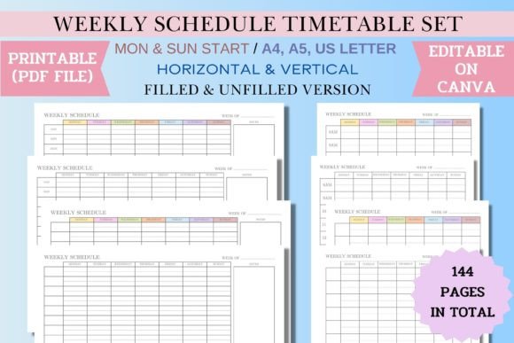 Download Minimalist Weekly Schedule - Premium Resources