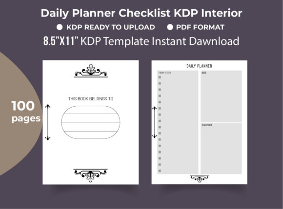 Download Daily Planner KDP Interior Printable - Printable Collection