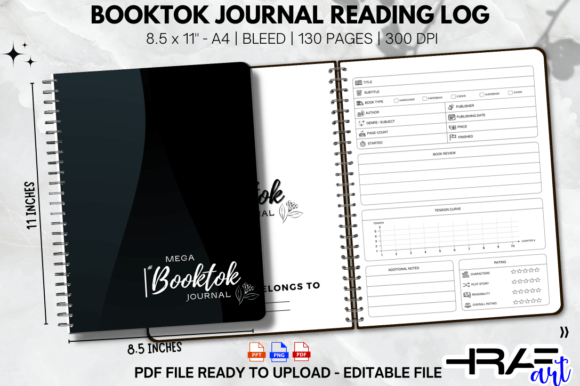 Download Booktok Journal Reading Log KDP Interior - Journal Collection