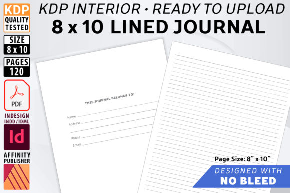 Download 8 X 10 Lined Journal - NO BLEED - Journal Collection