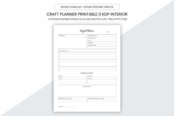 Download Craft Planner Kdp Interior Printable - Printable Collection