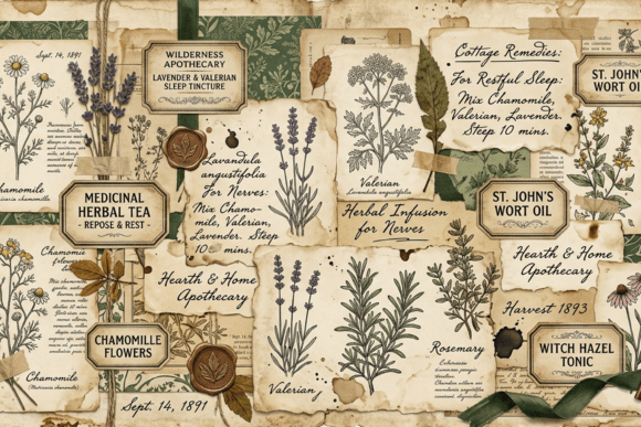 Download Vintage Nature Labels Junk Journal Page - Journal Collection