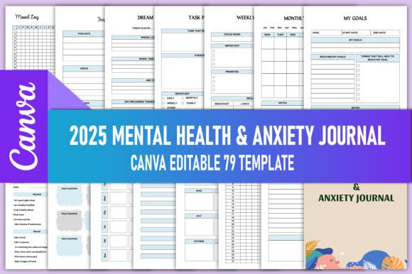 Download 2025 Mental Health &amp; Anxiety Journal - Journal Collection