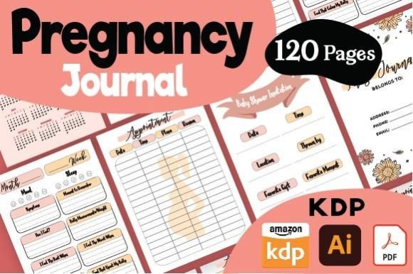 Download My Pregnancy Journal Log | KDP Interior - Journal Collection