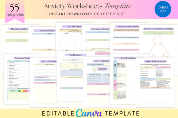 Download Anxiety Journal Template Canva Editable - Journal Collection