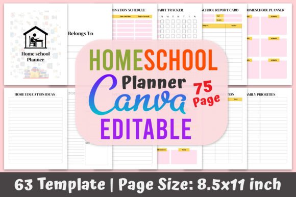 Download Home School Planner Printable Canva - Printable Collection