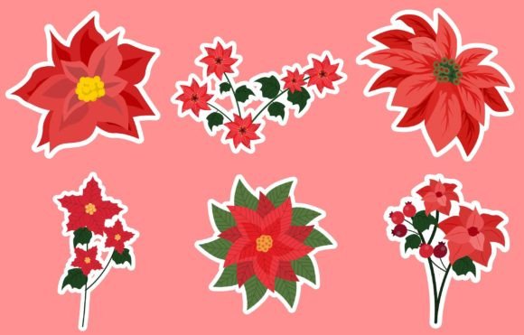 Download Journal Templates Poinsettias Sticker - Journal Collection