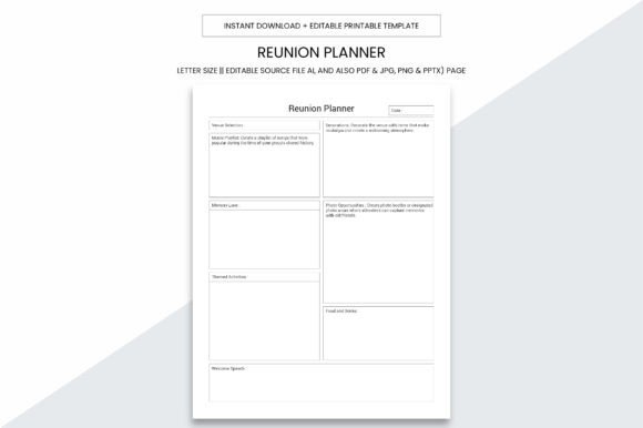 Download Reunion Planner Kdp Interior Printable - Printable Collection