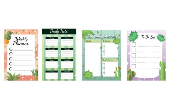 Download Journal Templates Cactus Succulents Page - Journal Collection