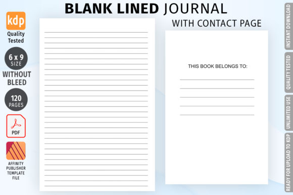 Download 6 X 9 Lined Journal - NO BLEED - Journal Collection