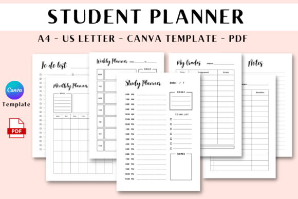 Download Student Planner Canva Template &amp; PDF - Pdf Collection