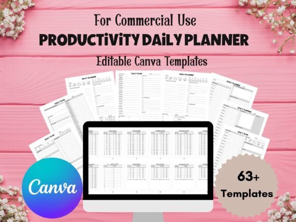 Download Editable Daily Planner Canva Templates - Planner canva templates Collection