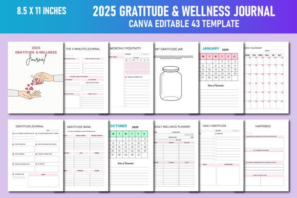 Download 2025 Gratitude &amp; Wellness Journal - Journal Collection