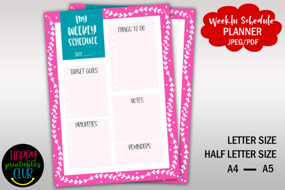 Download Weekly Schedule Planner - Printable - Premium Resources