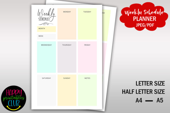 Download Weekly Schedule Planner- Printable - Premium Resources
