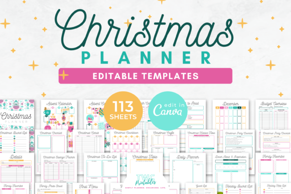 Download Christmas Planner Canva Templates - Planner canva templates Collection