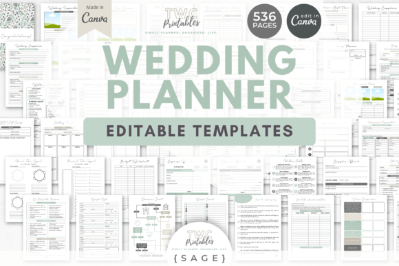 Download Wedding Planner Canva Templates | SAGE - Planner canva templates Collection