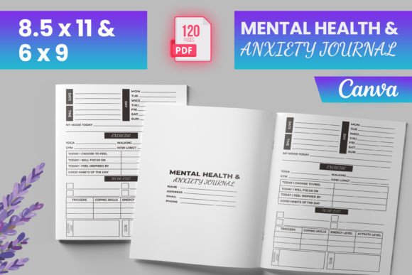 Download Mental Health &amp; Anxiety Journal Canva - Journal Collection
