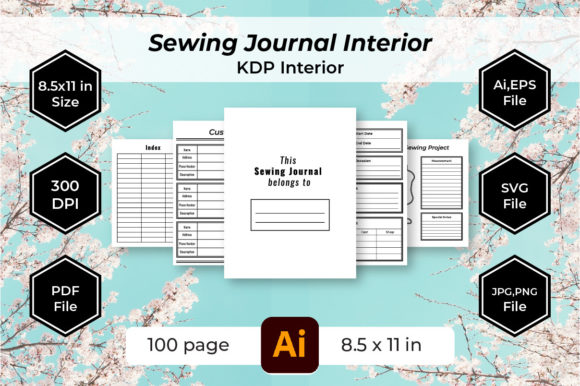 Download Sewing Planner Journal KDP Interiors - Journal Collection