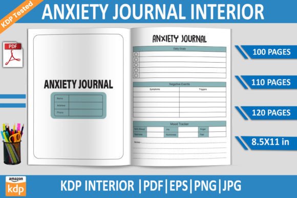 Download Anxiety Journal | KDP Interior Template - Journal Collection