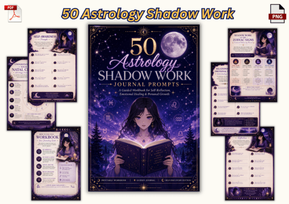 Download 50 Astrology Shadow Work Journal - Journal Collection