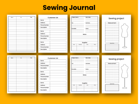 Download Sewing Journal KDP Interiors - Journal Collection