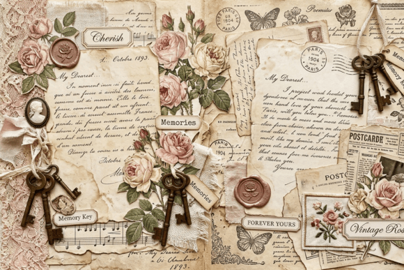 Download Vintage Nature Sketch Junk Journal Page - Journal Collection