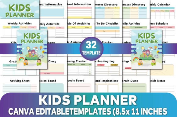 Download Kids Planner Canva Templates - Planner canva templates Collection